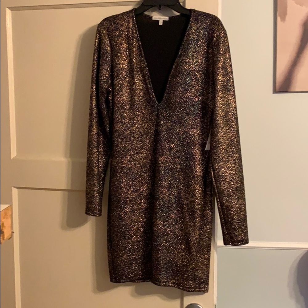 Long sleeve glitter dress